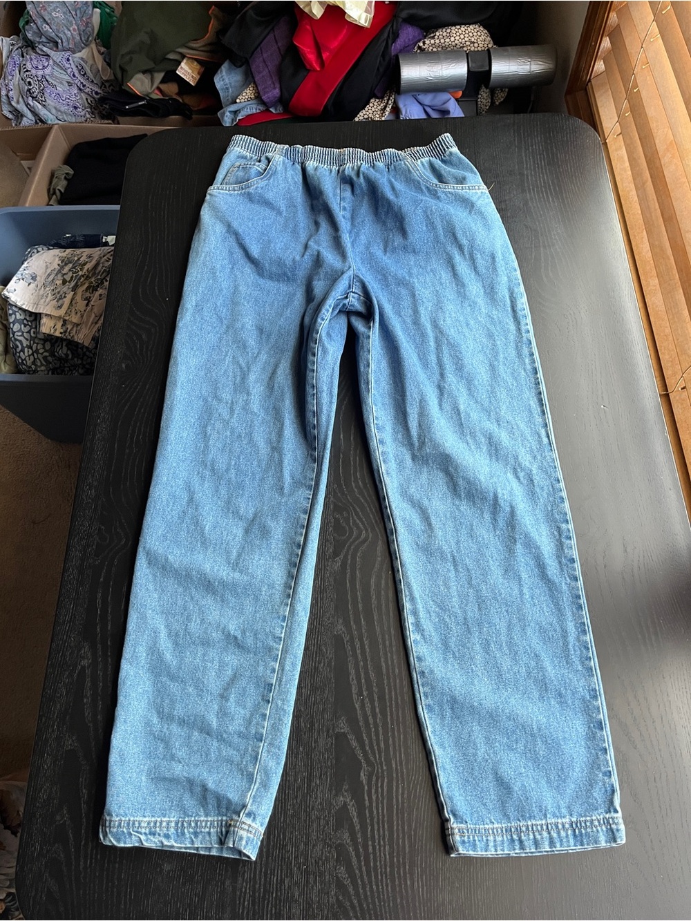 Sonoma Life + Style Women's Blue Denim Elastic Waist Jeans Pants Size M - Picture 1 of 16